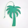 Coconut tree monochrome pattern women's good-looking bag pendant small accessories genuine leather keychain pendant 2