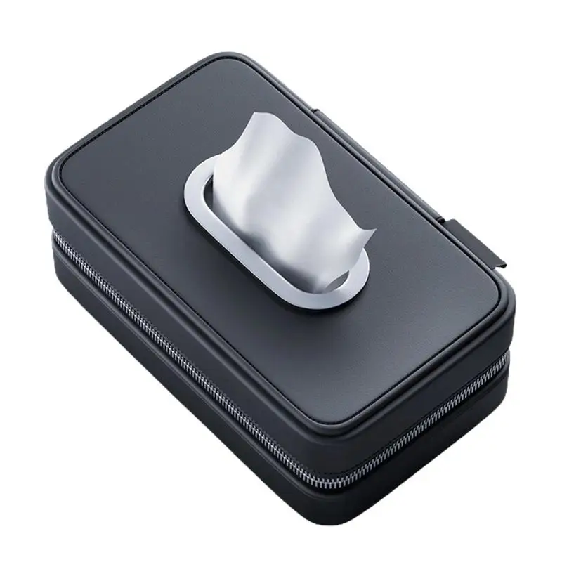 

Car Tissue Holder Faux Leather Black Napkin Paper Box Car Interior Decoration Tissue Paper Box Gift For Loved Ones Family