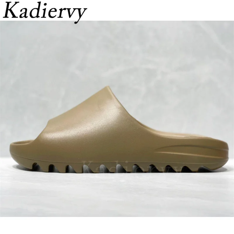 

Hot Sale Slippers Women Rubber Waterproof Beach Shoes Flat Slides Woman Casual Holiday Shoes Summer Bathroom Slippers Men