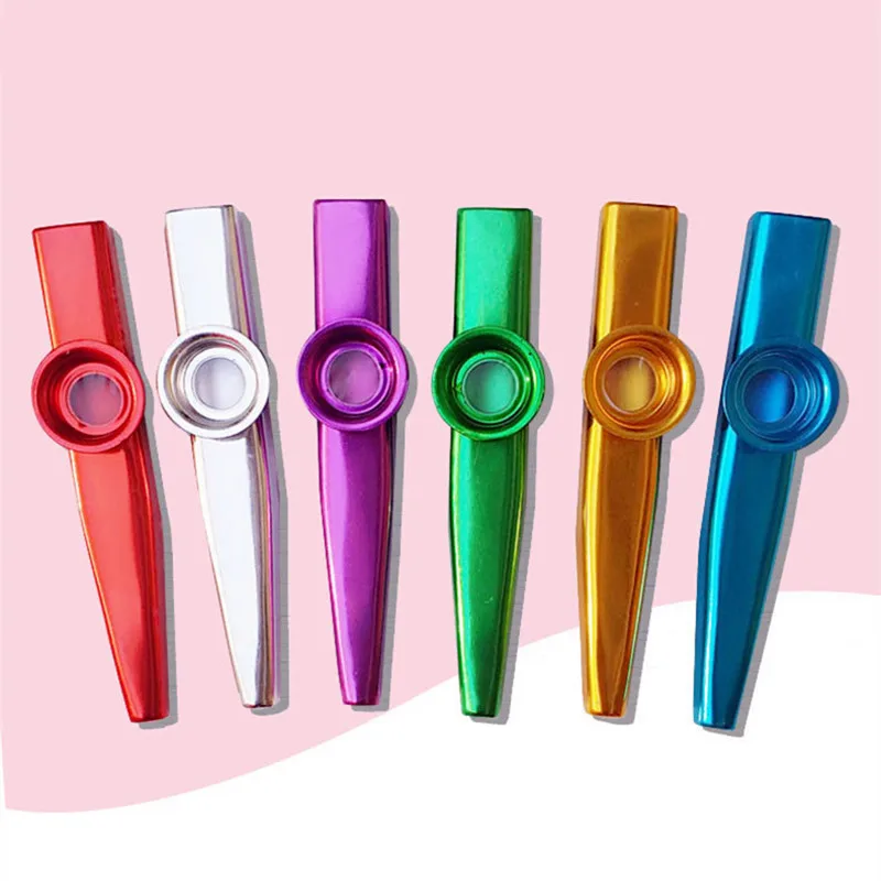 Fashion New Metal Kazoos Musical Instruments Flutes Diaphragm Mouth Kazoos Musical Instruments Good Companion for Guitar
