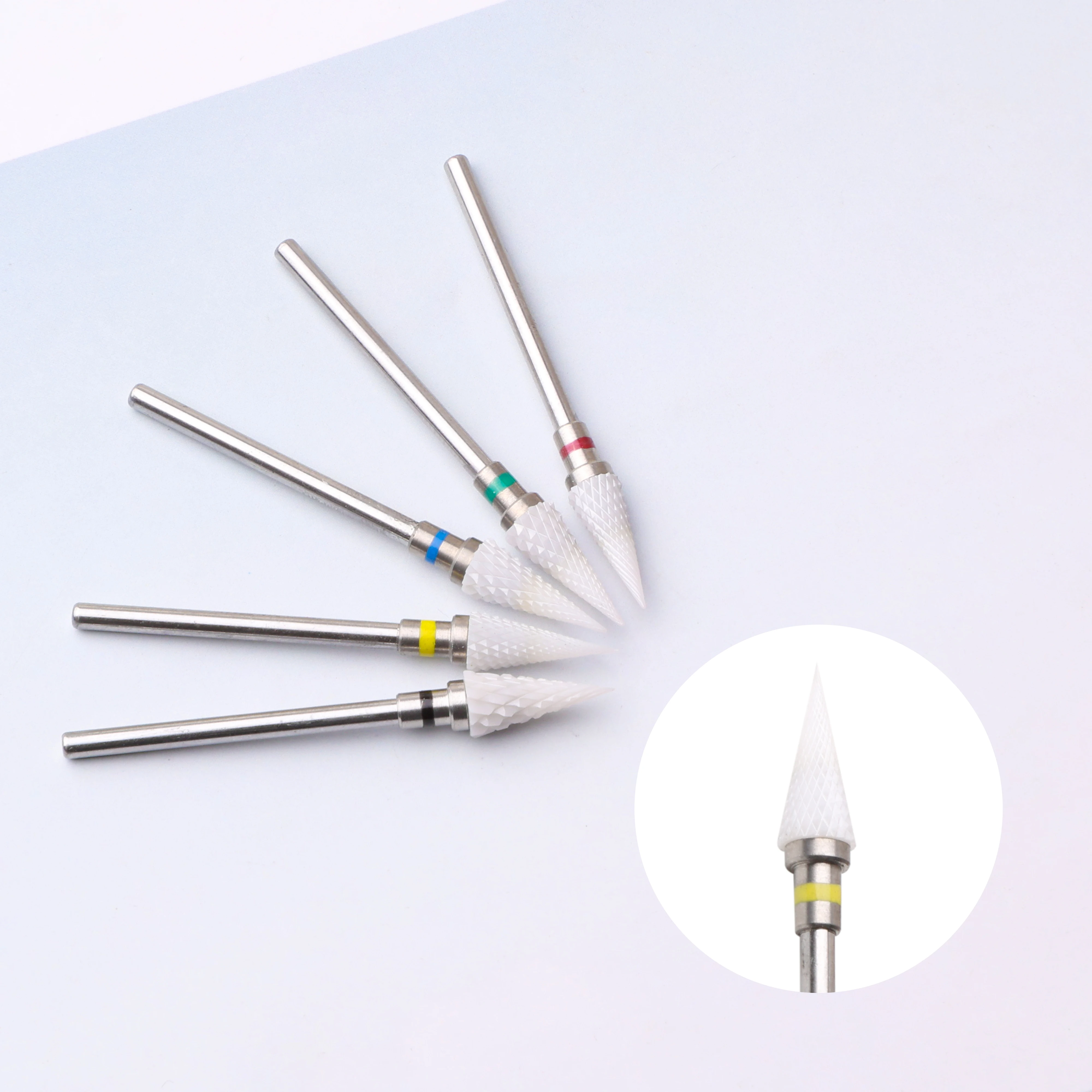 Ceramic Carbide Nail Drill Bit Nail Cutter Rotate Burr Milling Bits Electric Drill Machine For Manicure Pedicure Tools
