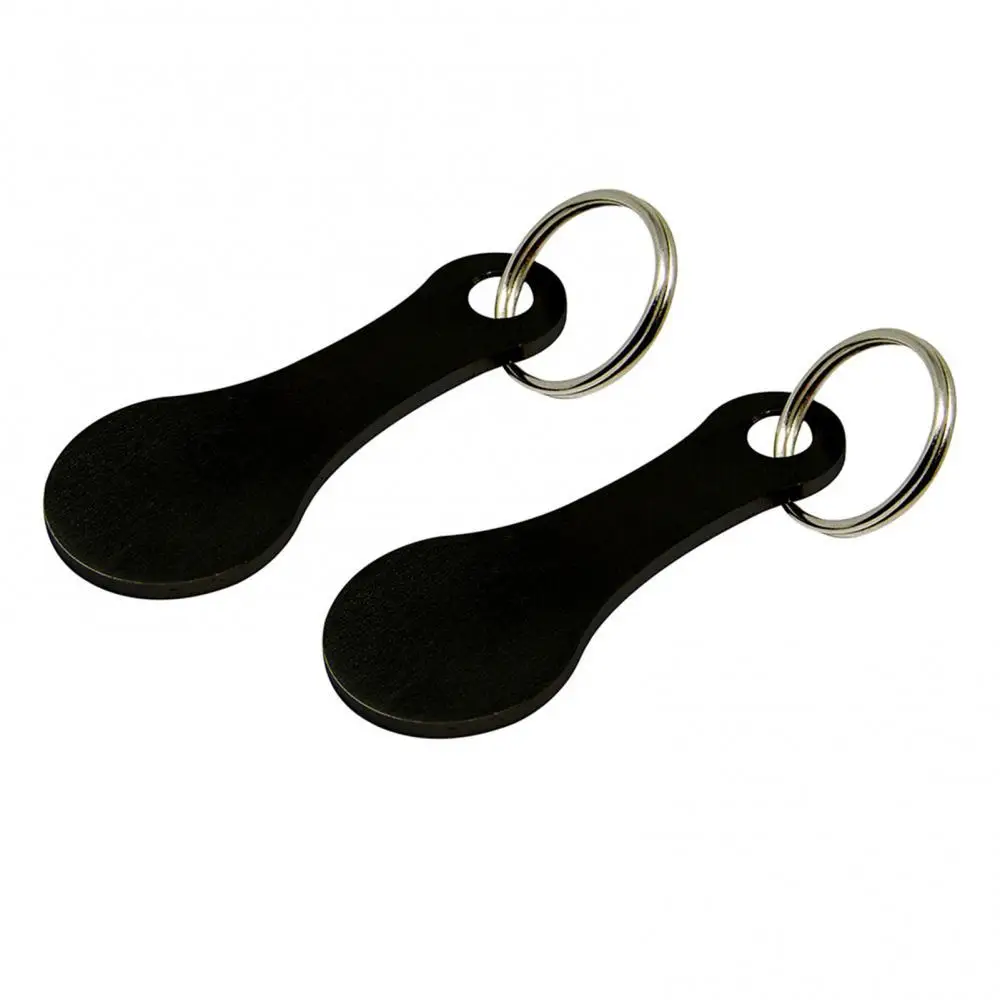 2 Pcs Shopping Cart Tokens Metal Key Ring Aluminum Alloy Keychain Hook Shopping Cart Chip Opener Solver Supermarket Trolley Key 5