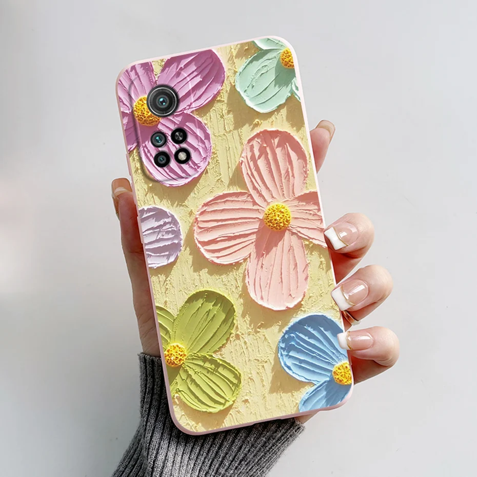 Stylish Painted Silicone Soft Protector Case for Xiaomi 10T Series - Back Cover