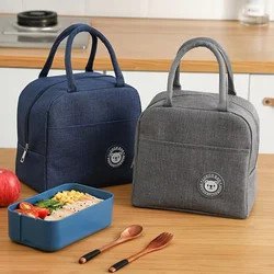 Stylish Insulated Cooler Tote - Thermal Canvas Lunch Bag (Style A 2pcs)