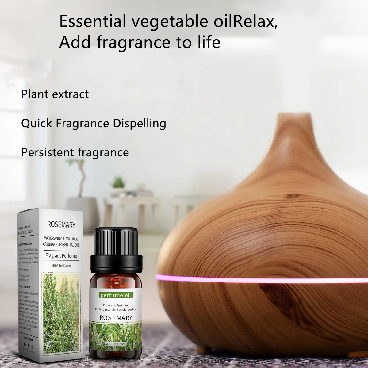 10ML Pure Natural Plant Essential Oil Diffuser Burner Eucalyptus Vanilla etc