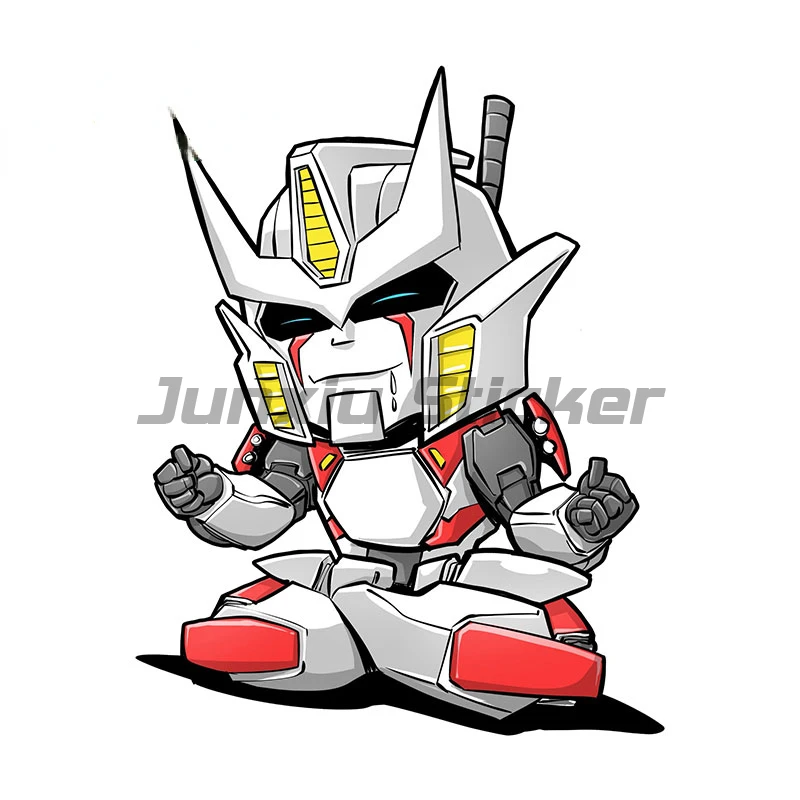 Chibi Gundam Car Stickers Sunscreen Simple Decals Scratch-Proof Trunk Vehicle Decor VAN Car Accessories anime car decal Car Stickers