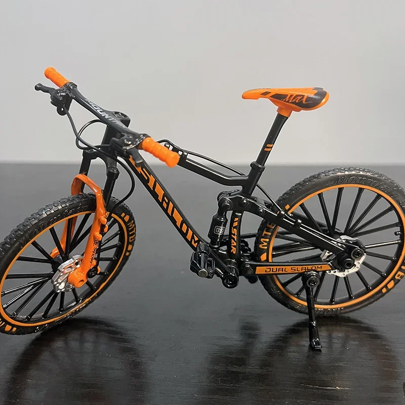1:10 Model Alloy Biycle Diecast Mountain Finger Racing Mini Bike Shock-absorbing Adult Simulation Boys Toys bike toys finger bike toys