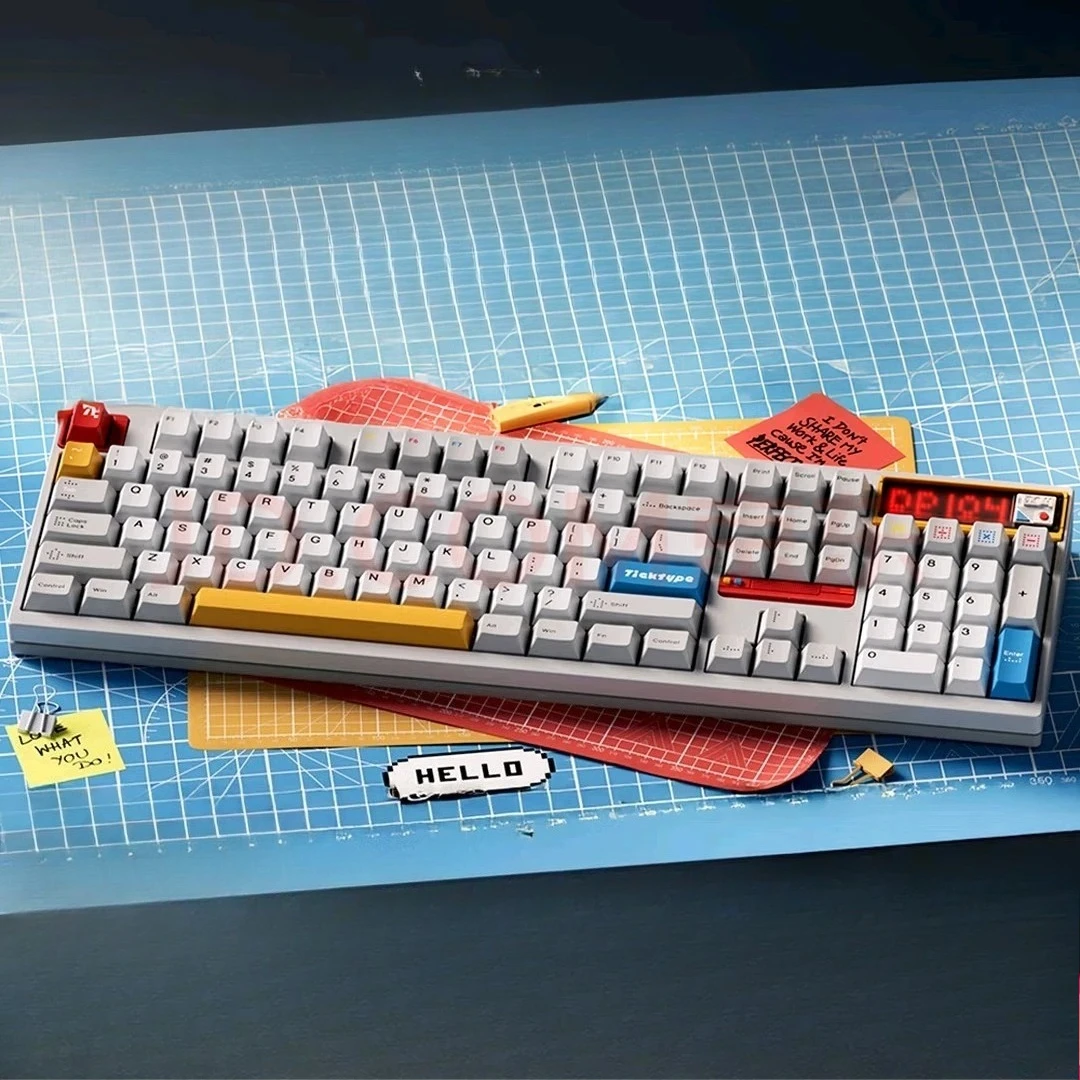 TickType DP104 メカニカルキーボード 2.4g ワイヤレス トリモード RGB