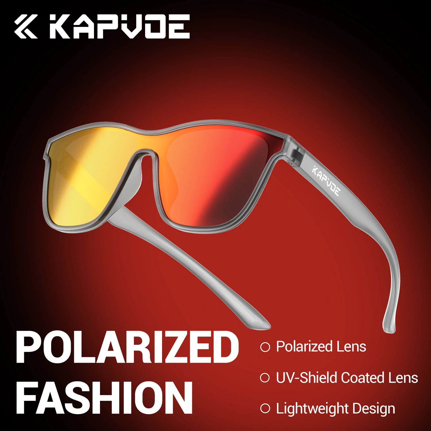 KAPVOE UV400 편광 선글라스 야외 스포츠 사이클링 안경 낚시, 러닝, ..