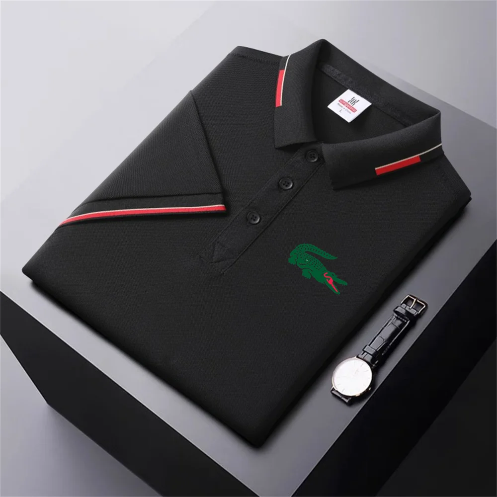 2024 Men's Short-sleeved Polo Shirt Summer Quick-drying Breathable T-shirt High Quality Business Casual Comfortable Short-sleeve