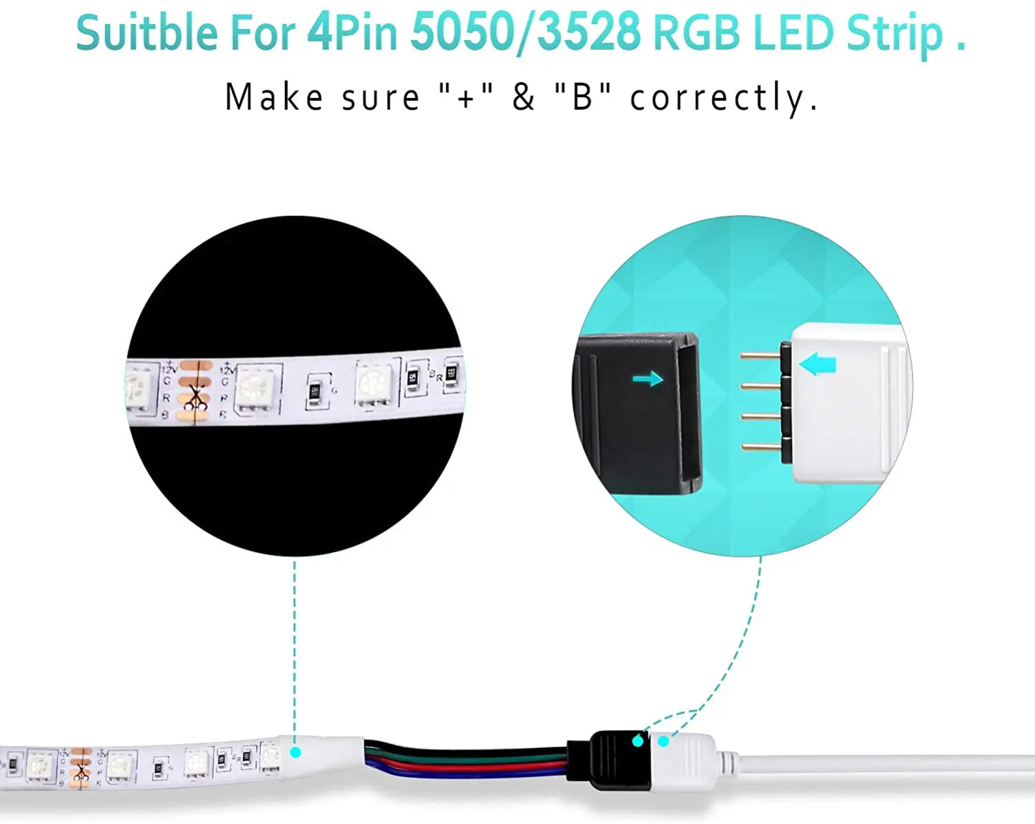 รูปสินค้า สายแยกไฟ LED 12V รองรับ RGB/RGBW หลายทาง