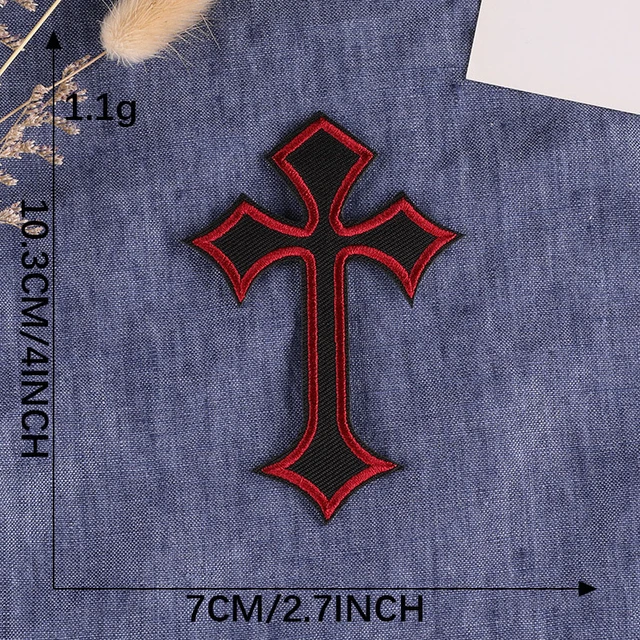 Embroidery Cross Patches Iron on Badges Stitch DIY For Clothing Jacket  Backpack Punk Sewing Decorative BX090 - AliExpress