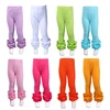 Ruffkids Candy Color Toddler Girl Pants 100% Cotton Kids Clothes Spring Skinny Trousers Pink Sports Icing Ruffle Girls Leggings