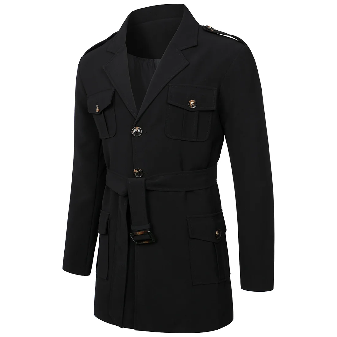 

New Spring Coat Casual Suit Black Autumn Trench Coat