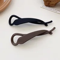 2PCS Matte Hair Clamps, Black & Brown Banana - Shaped Clips, Trendy Hair Accessories for Women's Chic Updos 5
