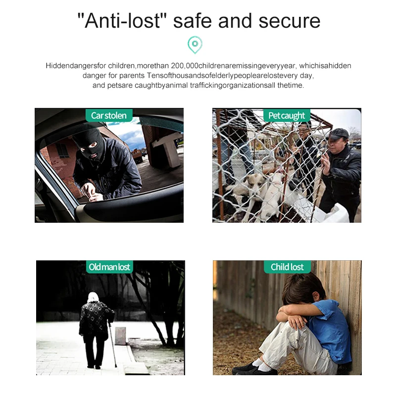 GPS Tracker GPS Locator Anti Lost Tracker Bluetooth Tracker Bluetooth GPS Tracker Mini GPS Tracker Security Protection Anti-theft Portable Trackers Precision Locator Anti-Lost Recording Tracking Device