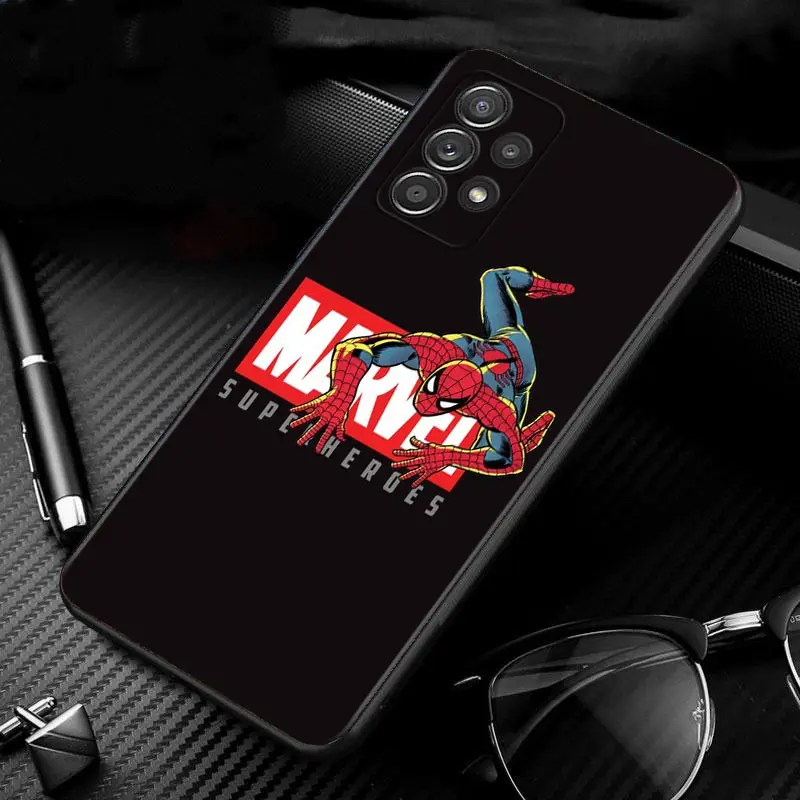 kawaii samsung cases For Samsung A12 Phone Case for Galaxy A21s A22 A32 Cases A51 A13 A52 A52s A71 A72 Marvel Spiderman 3 Superhero Movie Comics LOGO cute samsung cases