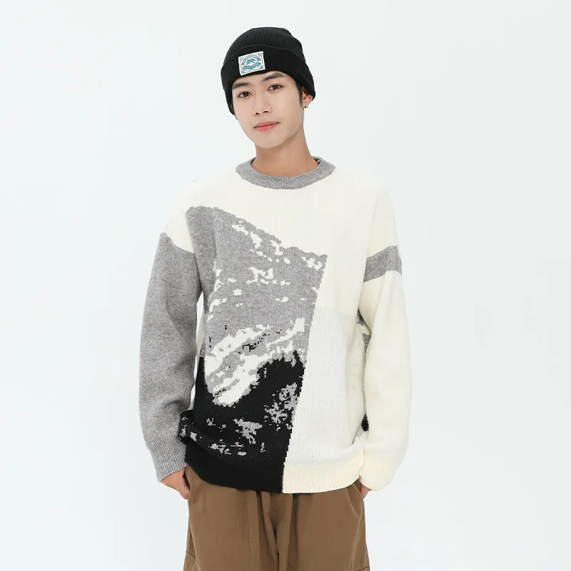 Fashion Men's Casual Slim Fit Basic Turtleneck Knitted Sweater High Collar Pullover Male Double Collar Autumn Winter Tops