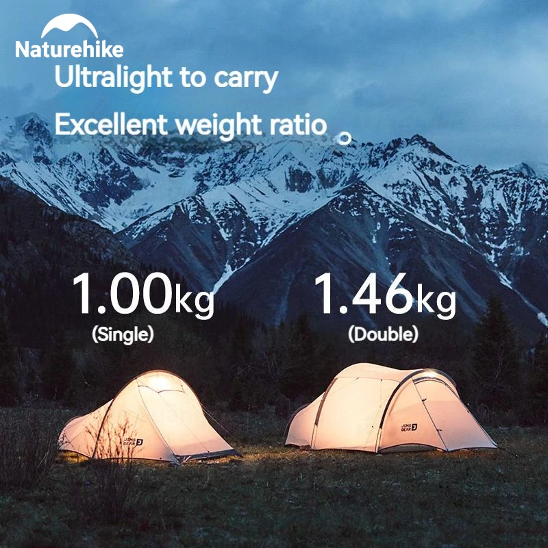 Naturehike JIMS GEAR Hiking Tunnel Tent for Camping Outdoor