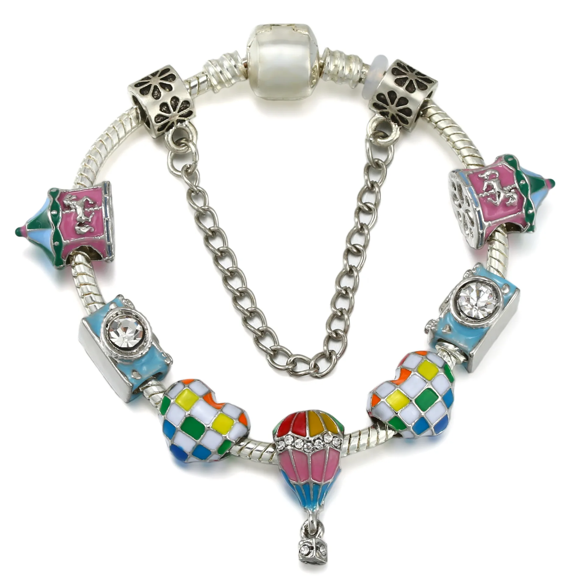 thumbnail image 1 of Pulsera de LinaBell con cuentas de Anime de Disney para mujer, joyería de moda, colgante de flor de borla rosa, dijes, brazaletes para niñas, regalos finos, nuevo, 1 of 5
