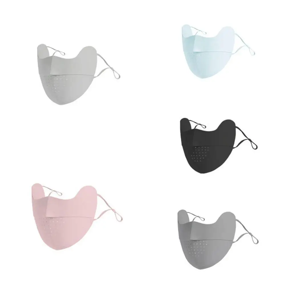Elastic Ice Silk Sunscreen Face Scarf with UV Protection