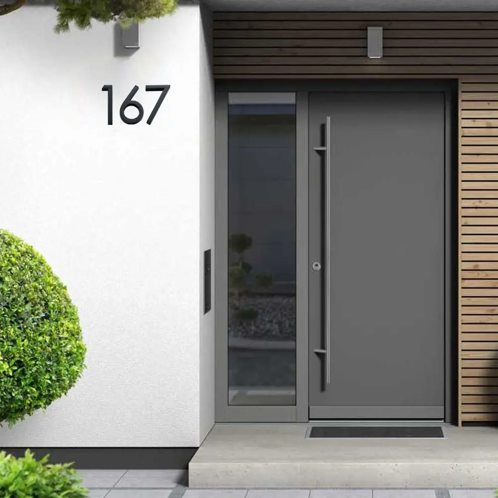 Description Picture 4 of item4inch/10cm 3D Black ABS Acrylic Self-Adhesive Door Label 0 To 9 Numeral Tag Number Plate Sign