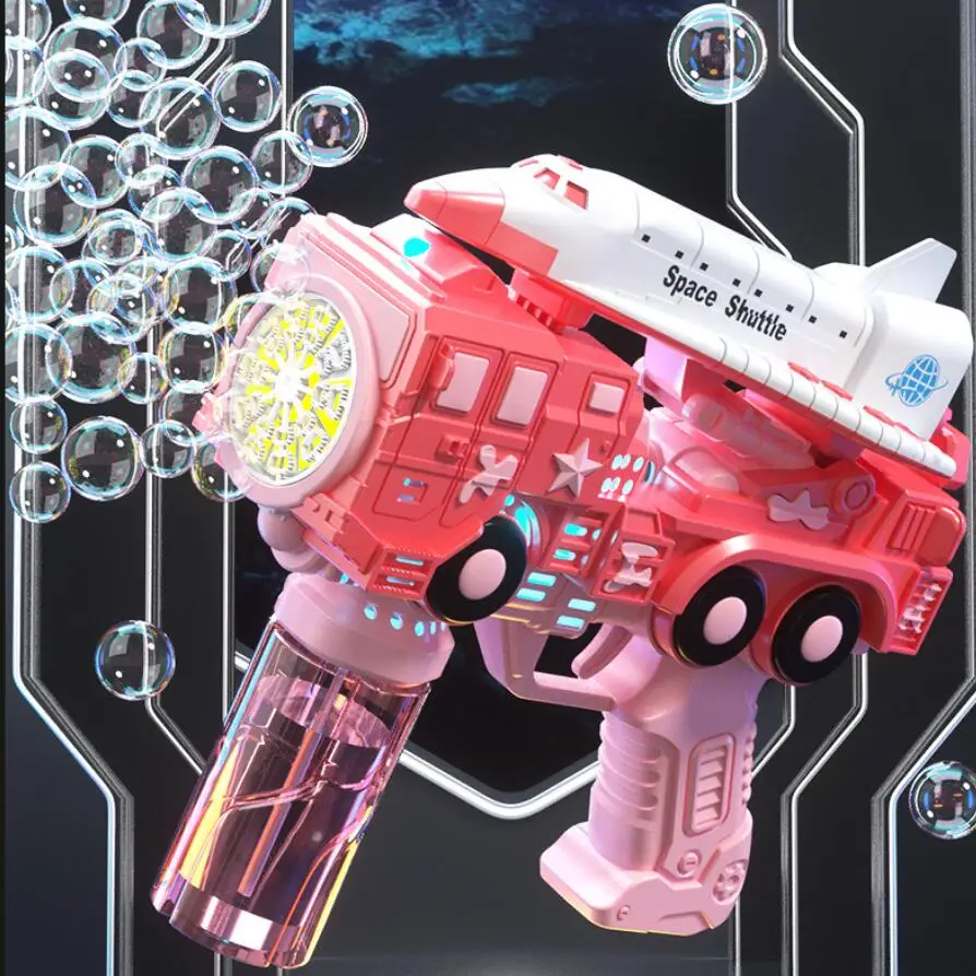 

Summer Space Electric Automatic Light Bubble Machine Bubble Gun Summer Beach Bathing Outdoor Games Children Fantasy Toy