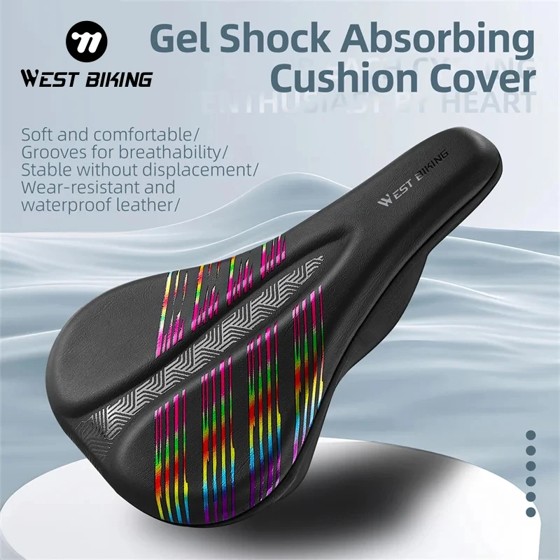 WEST BIKING Bike Seat Cover Gel Shock Absorbing Cycling Saddle