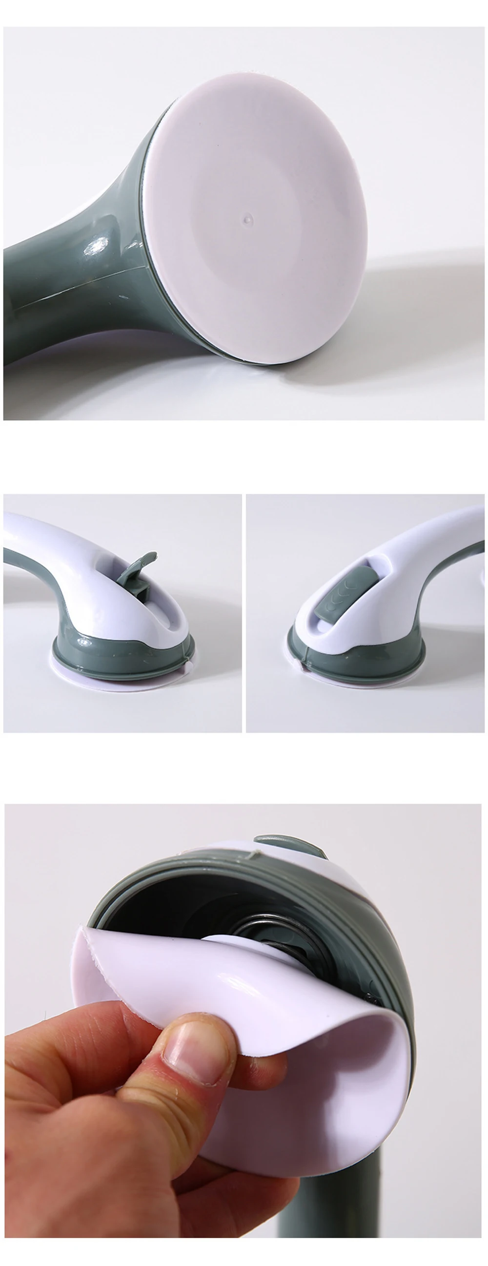 Description Picture 6 of itemBathroom Suction Grab Bar Safety Helping Handle Anti Slip Shower Handles Vacuum Sucker Handrail Plastics Suction Cup Bath Handle