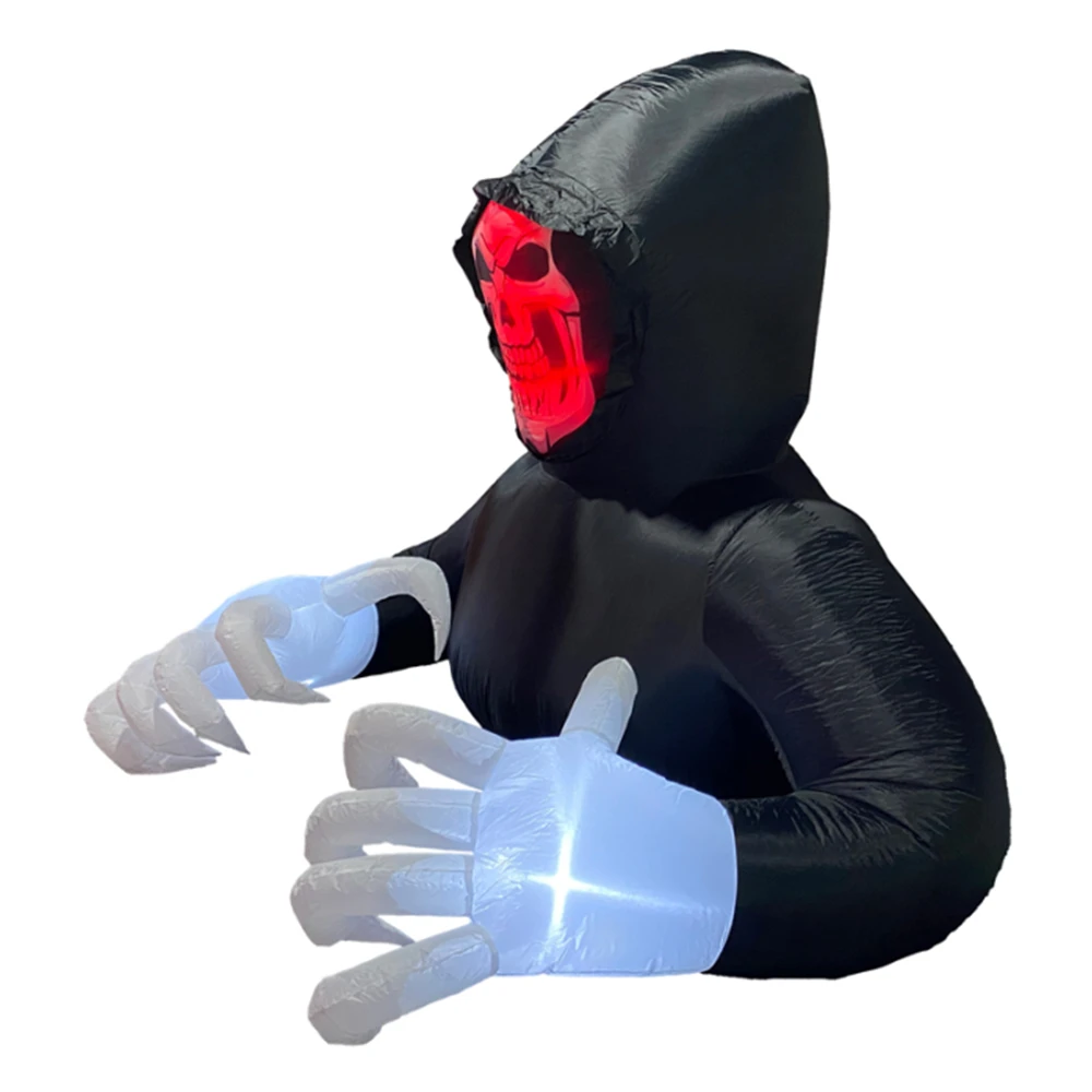 Inflatable Decoration Toy 1.8M Halloween Inflatable Horror Grim Reaper Spooky Ghost with Lights for Outdoor Garden Yard Lawn Inflatable Yard Decorations Inflatable Decoration Inflatable Toy