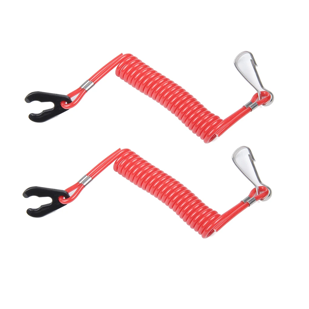 

2PCS Replacement for Yamaha Boat Outboard Engine Motor Kill Stop Switch Safety Tether Lanyard Cord Switch
