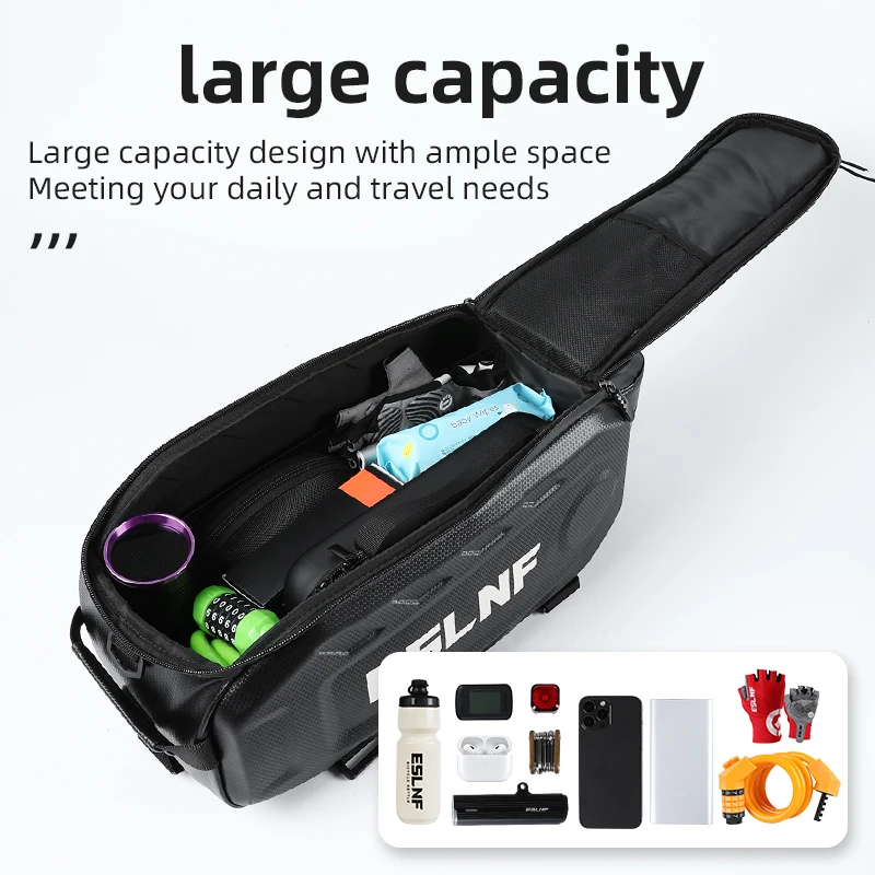 Waterproof Hard Shell 17L Bike Bag with Large Capacity for Mountain and Road Riding