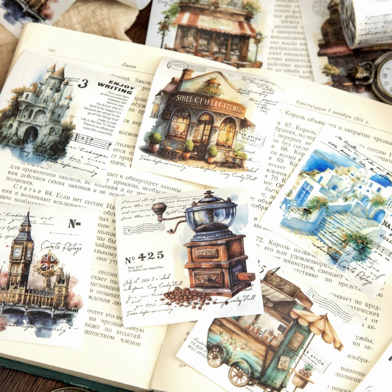 Yoofun 7.5x200cm A Journey of Relics Washi Tape for Collage Junk Journal Scrapbooking diy Stationery Masking Tape Labels 4