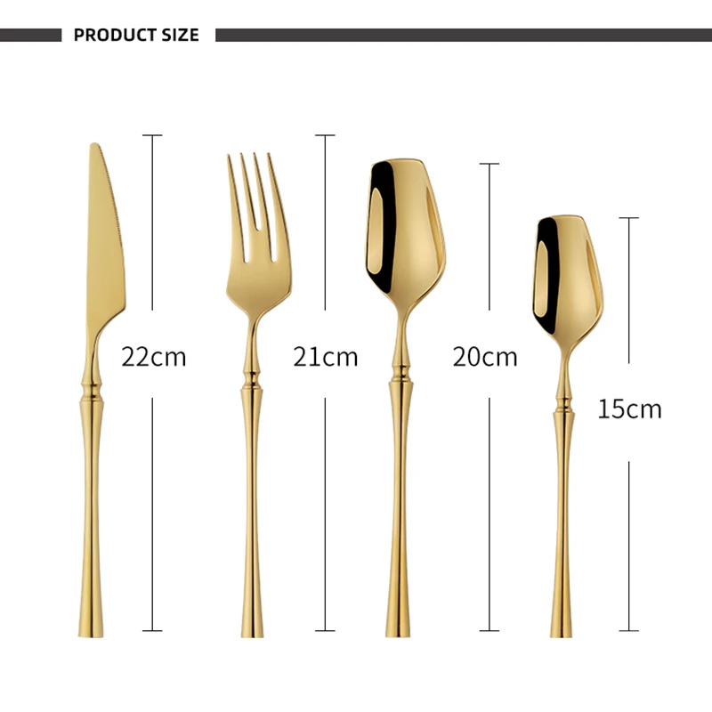 Set da 30 posate in acciaio inox per famiglie in oro opaco, set da 6 utensili da cucina, set di posate da tavola, finitura satinata lucida e lavabile in lavastoviglie