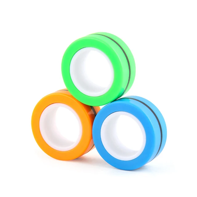 3pcs Magnetic Rings Unzip AntiStress Ring Spinner Magnetic Spinner Magic Ring Tool Bracelet For Children and Adult 3pcs-mixed