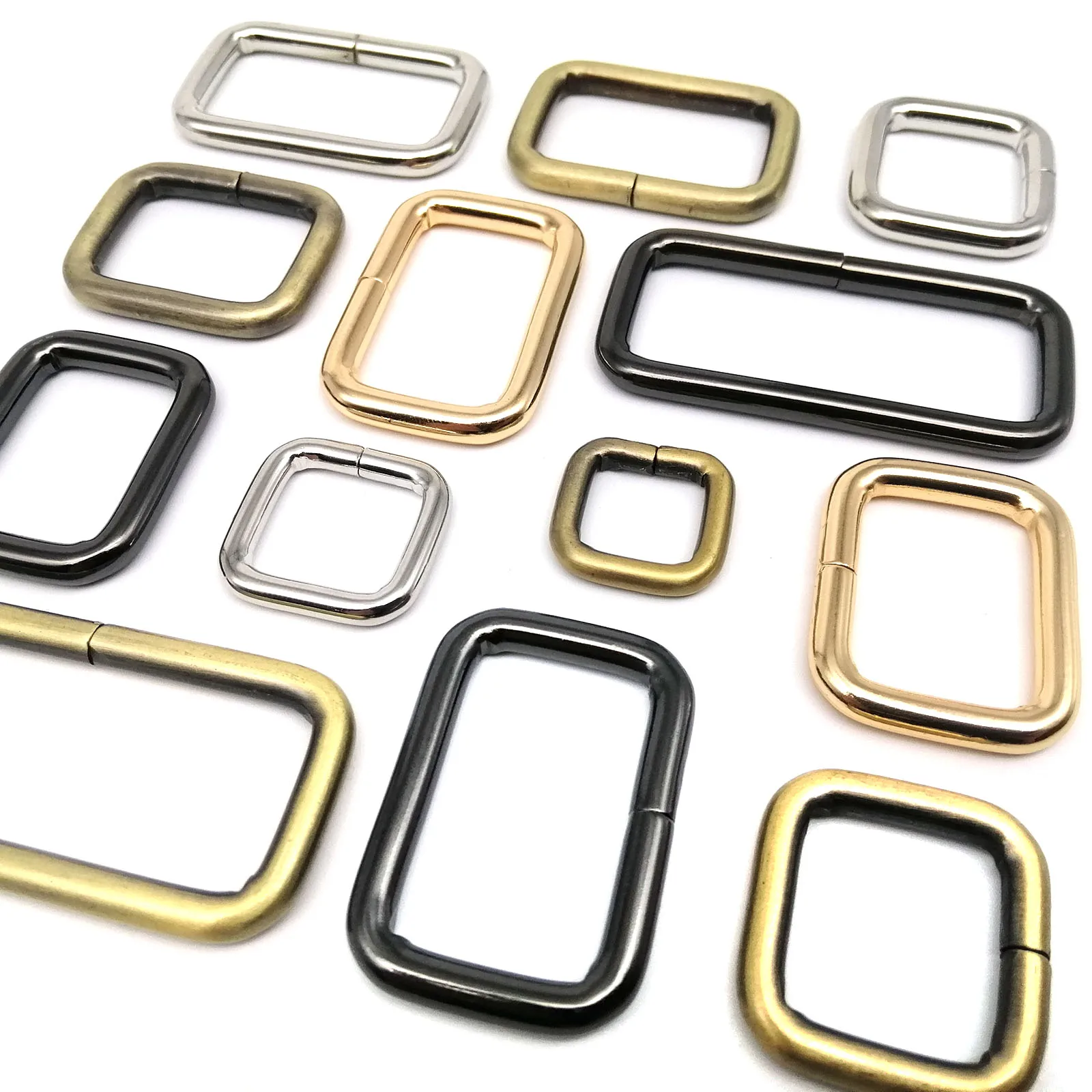 Metal Buckle Handbag Leather Bag Strap Belt Webbing Dog Collar Chain Rectangle Square O D Ring Clasp DIY