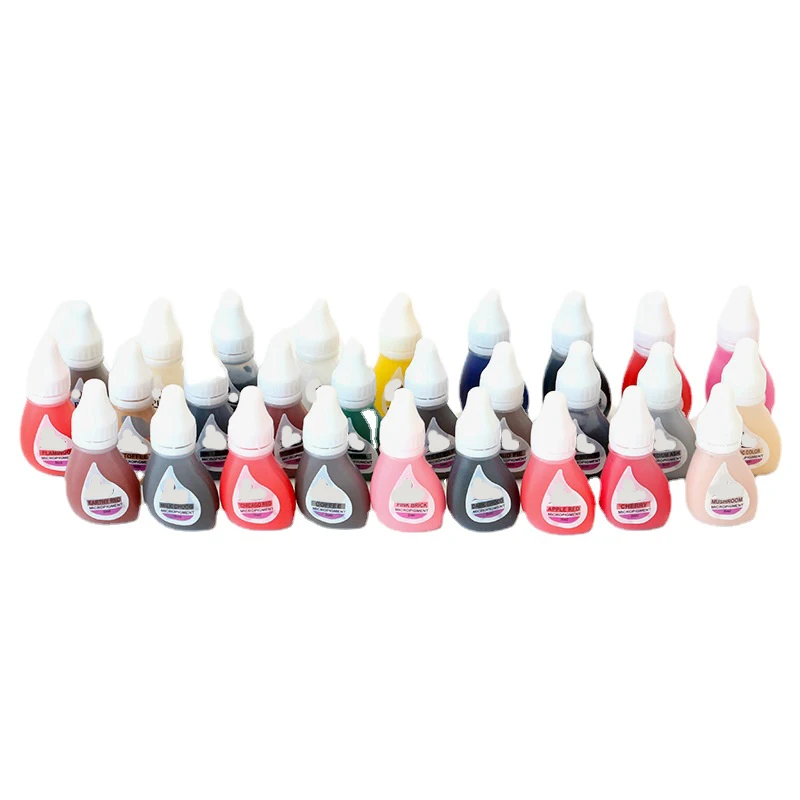 1p Tattoo Ink 28 Color Optional Permanent Makeup Micro Pigment Cosmetic Encre Tatouage Tattoo Ink Permanent Eyebrow Eyeliner Lip