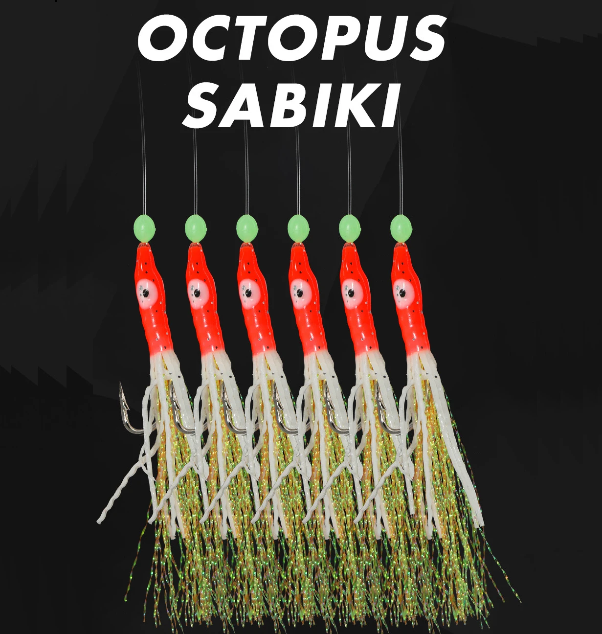 Squid Octopus Sabiki Rig Hook Luminoso Squid Jig Head Ocean Beach Fishing Game Jig Squid Gonna Soft Lure Esche Pesca Ago Gancio