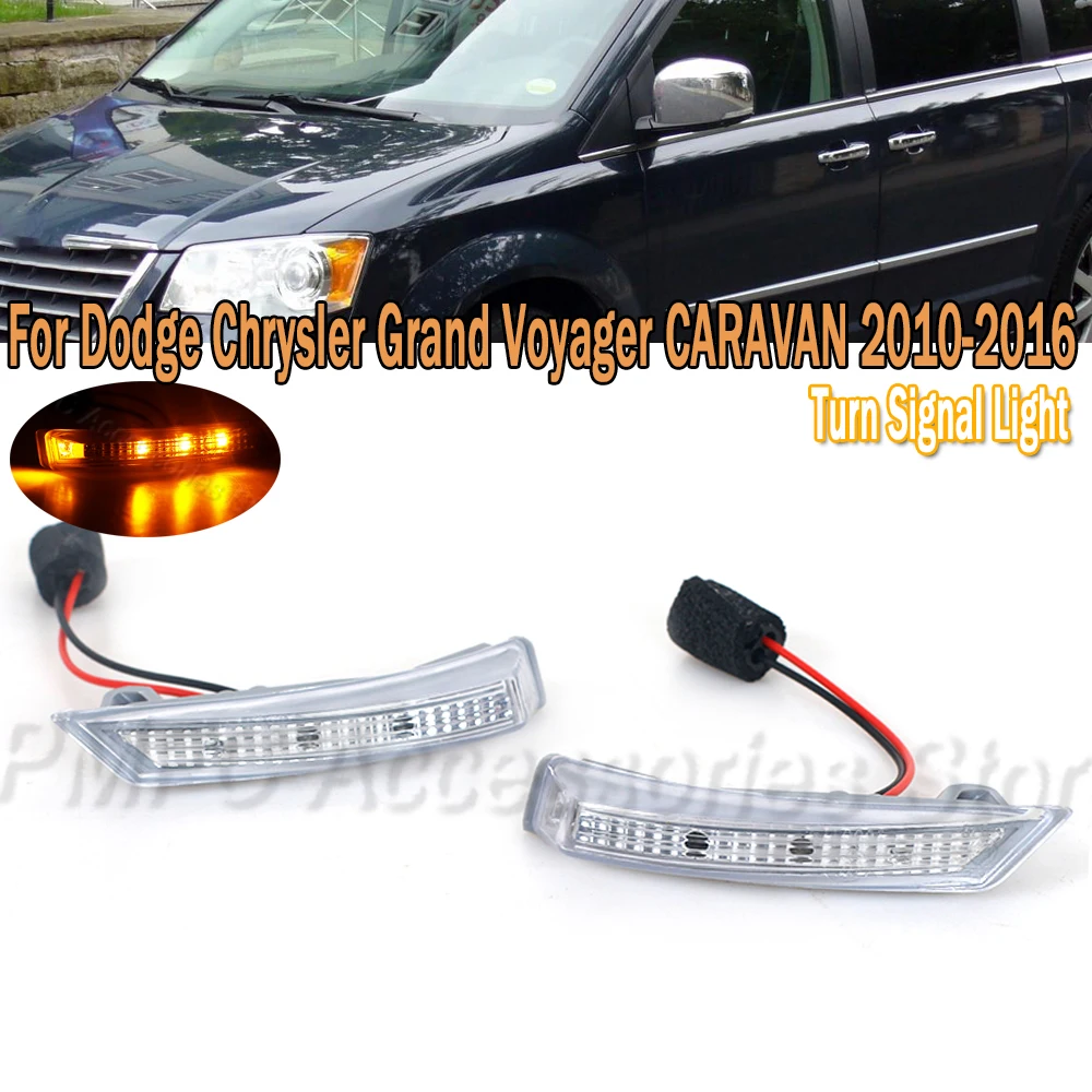 

PMFC Turn Signal Lights side Mirror for Dodge Chrysler Grand Voyager CARAVAN 2010-2016 68052079AC 68052078AC Left Right Singal