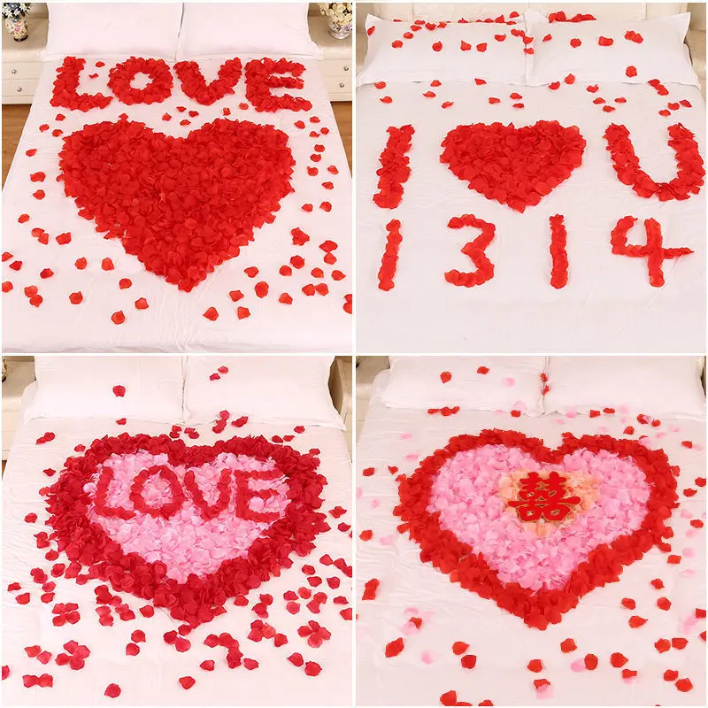 Artificial Rose Petals Flower Girl Toss Petals Silk Petals For Wedding Valentine's Day Confetti Party Event Room Decor