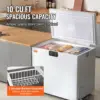Chest Freezer, 10 Cu.ft Compact Deep Freezer, Free Standing Top Open Door Compact Freezers with 2 Removable Baskets & Adjustable 3