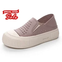 3.5cm Cow Genuine Leather Women Oxfords Breathable Shoes Flats Comfy Hollow Chunky Sneakers Spring Platform Wedge Loafer 1