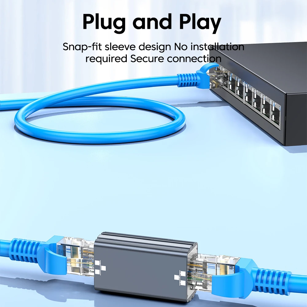 High-Speed RJ45 Gigabit Ethernet Extension Adapter