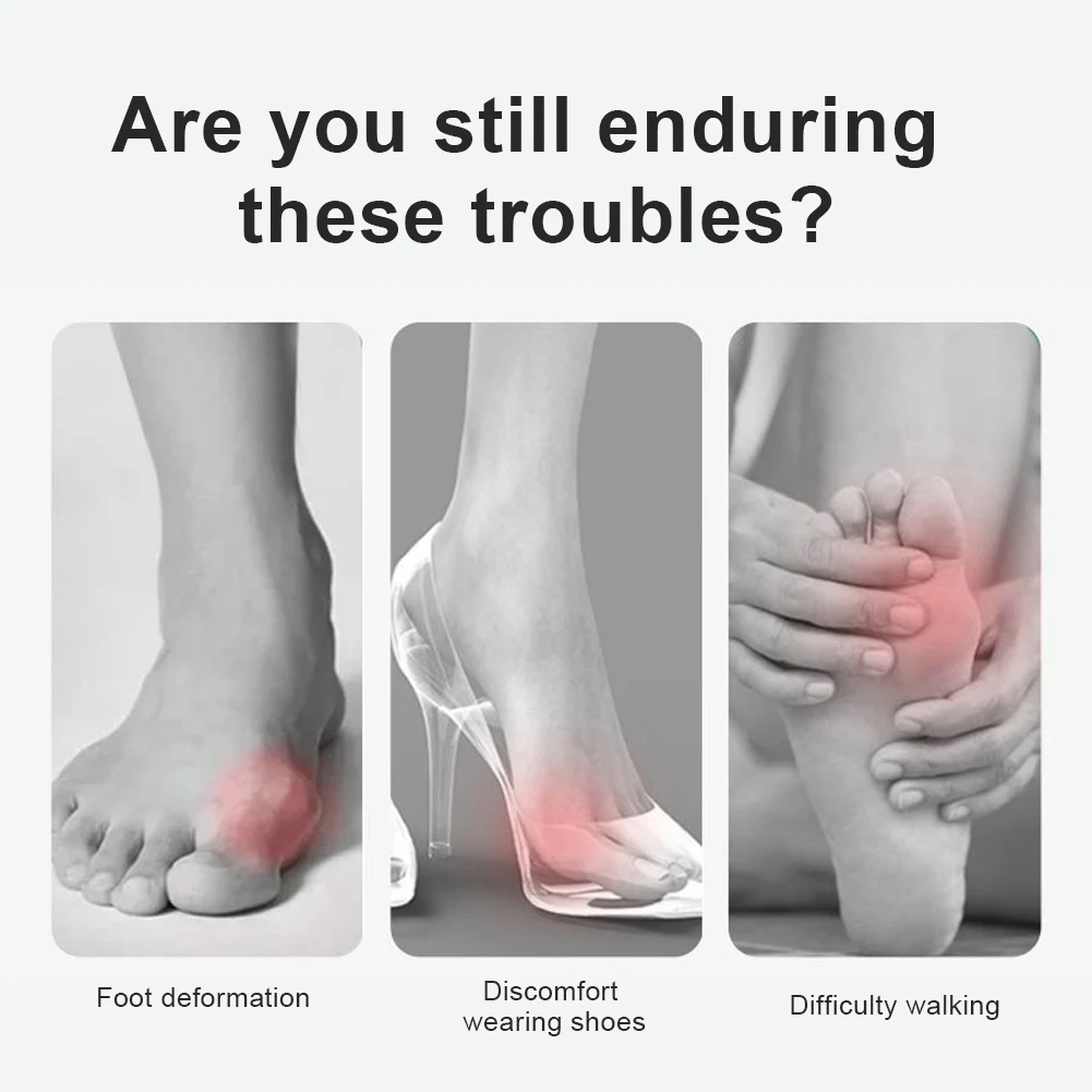 Bunion Corrector Bunion Splint with Adjustable Strap Big Toe Straightener Hallux Valgus Brace for Night Relief