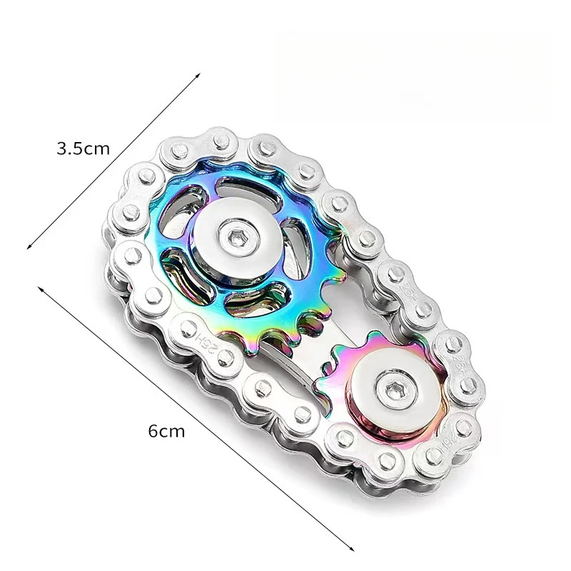 Gear Chain Fidget Roller Fidget Spinner EDC Metal Alloy Relieve Stress Relief Toy Hand Rotating Antistresse Decompression Adults fidget toy anti stress toy finger sensory toy
