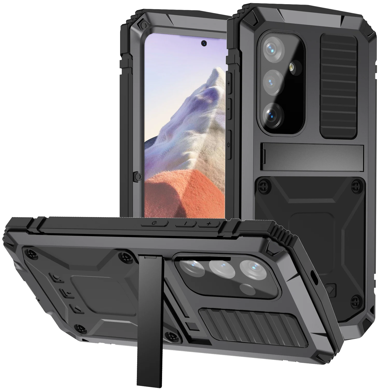 Heavy Duty Protection Armor Metal Aluminum Shockproof Phone Case