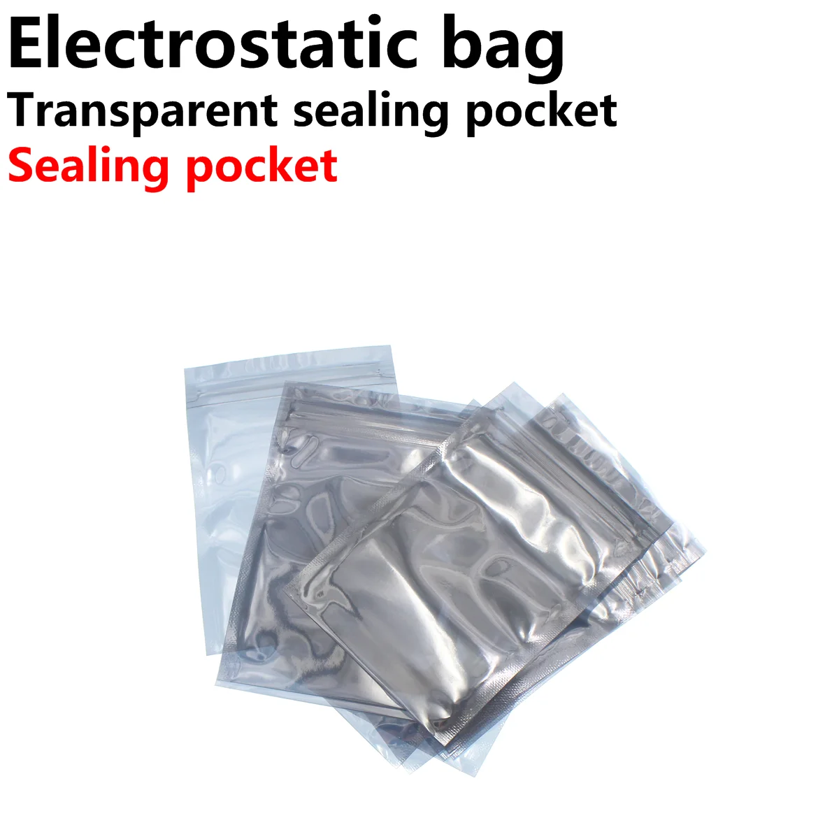 100pcs Antistatic Shielding Zip Lock Bag with Printed ESD Anti-Static Shielding Antistatic Packaging Ziplock Bag for Electronics 1 100pcs cyat81658 100as48 tqfp 100 new ic electronics