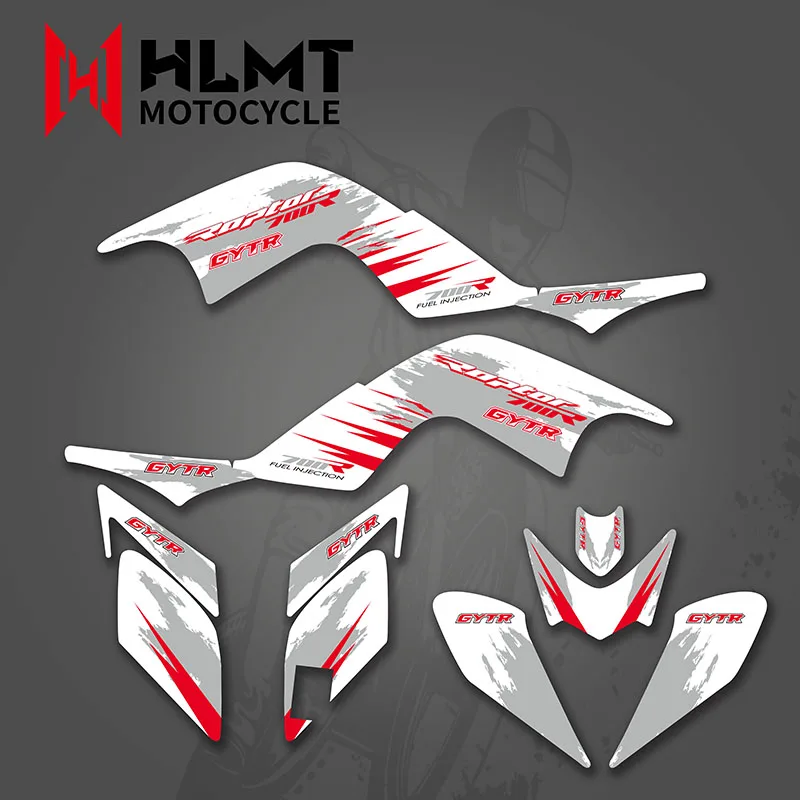 HLMT  New STYLE TEAM DECALS STICKERS Graphics Kits for Yamaha YFM700 RAPTOR 700 2006 2007 2008 2009 2010 2011 2012 nicemoto new style decals stickers graphics kits fit for yamaha raptor 660 yfm660 atv