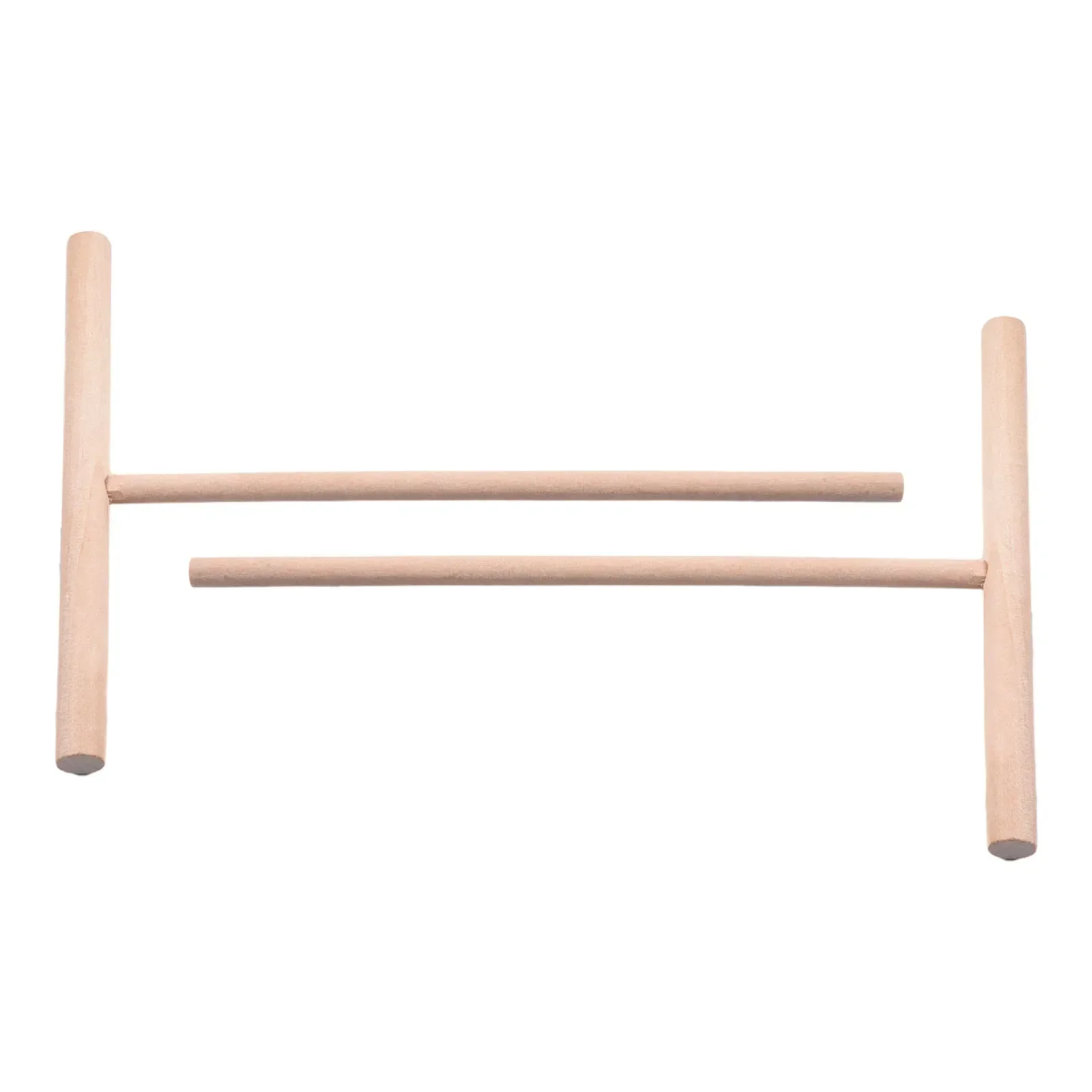 Crepe Spreader Household Pancake Cooking T-Shaped Sticks Pastry Prop Accessory Wooden Round Useful