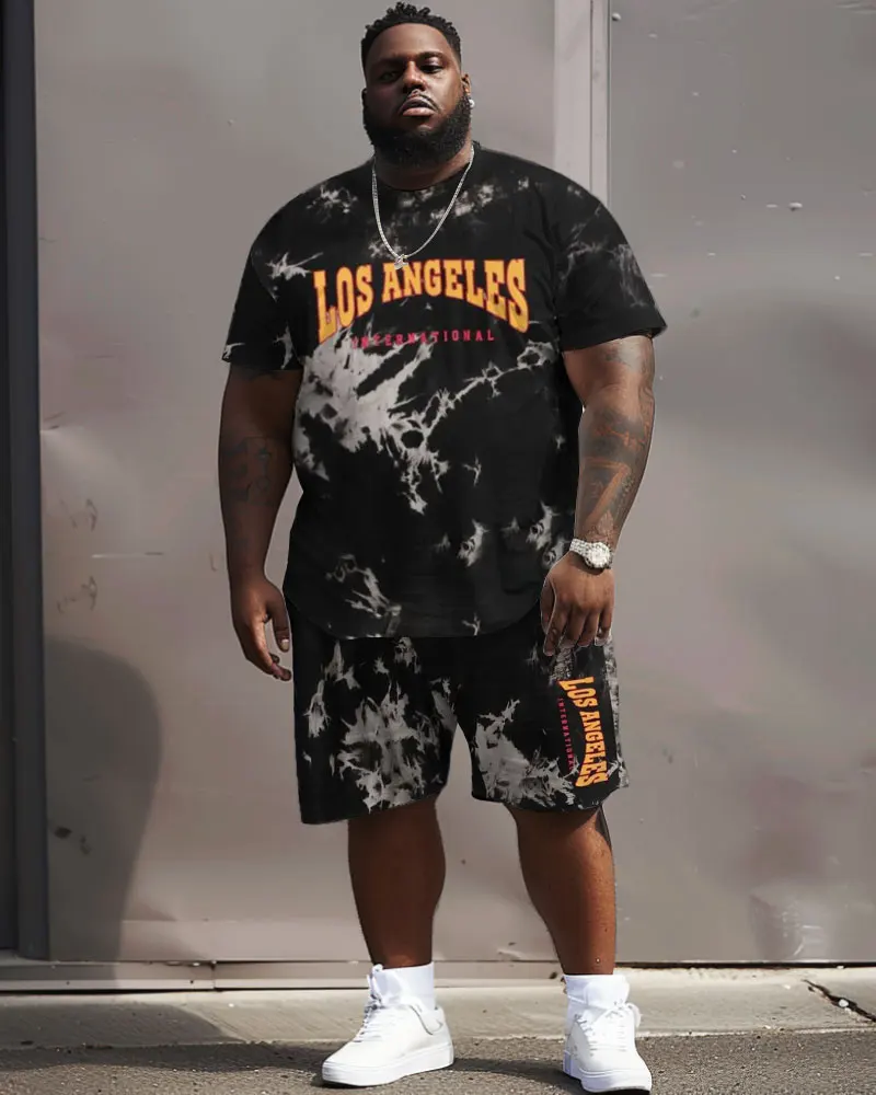 Biggmans Plus Size L-9XL Men's  Street Funny Expressions Graffiti Print Large Man Suit